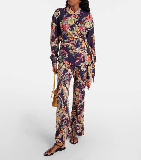 ETRO Paisley high-rise flared pants 2