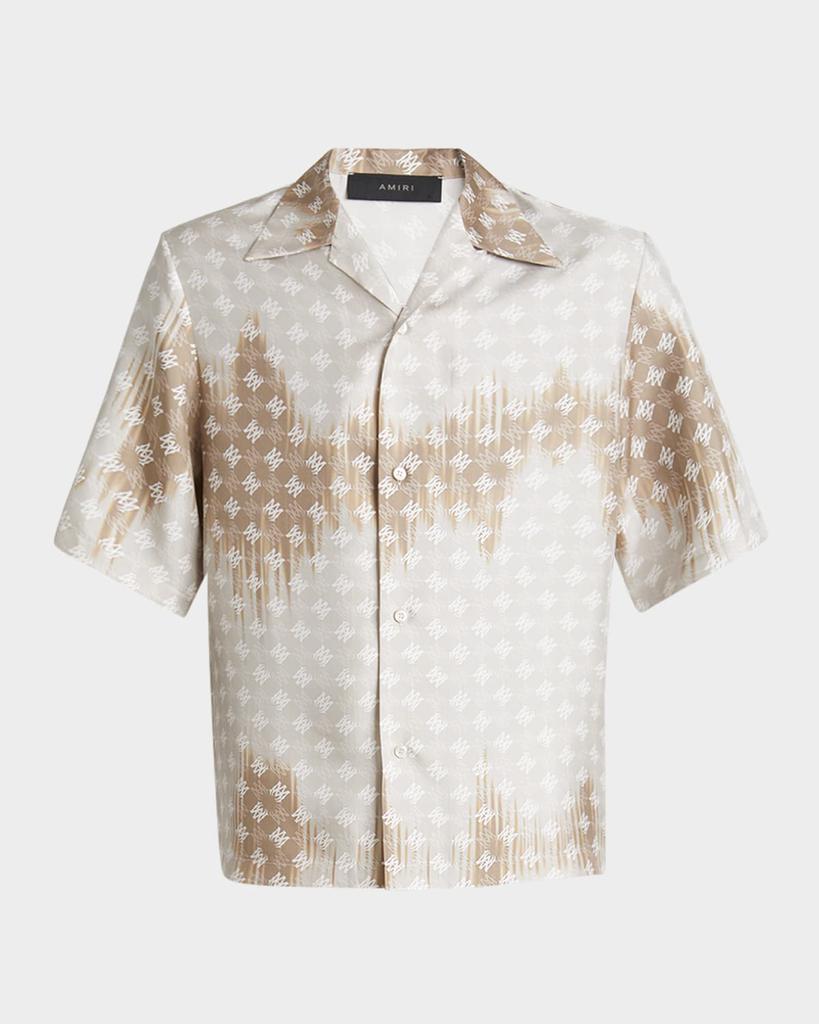 AMIRI Men's MA Quad Bleached Camp Shirt