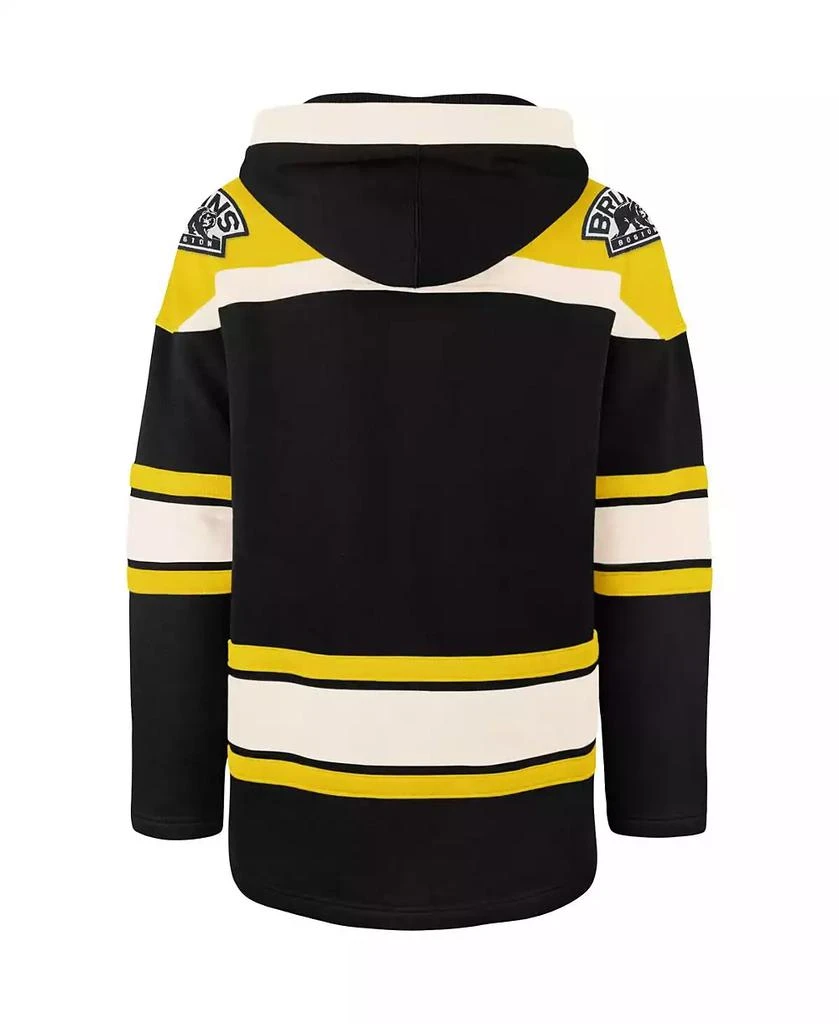 47 Brand Men's Black, Gold Boston Bruins Superior Lacer Pullover Hoodie 2