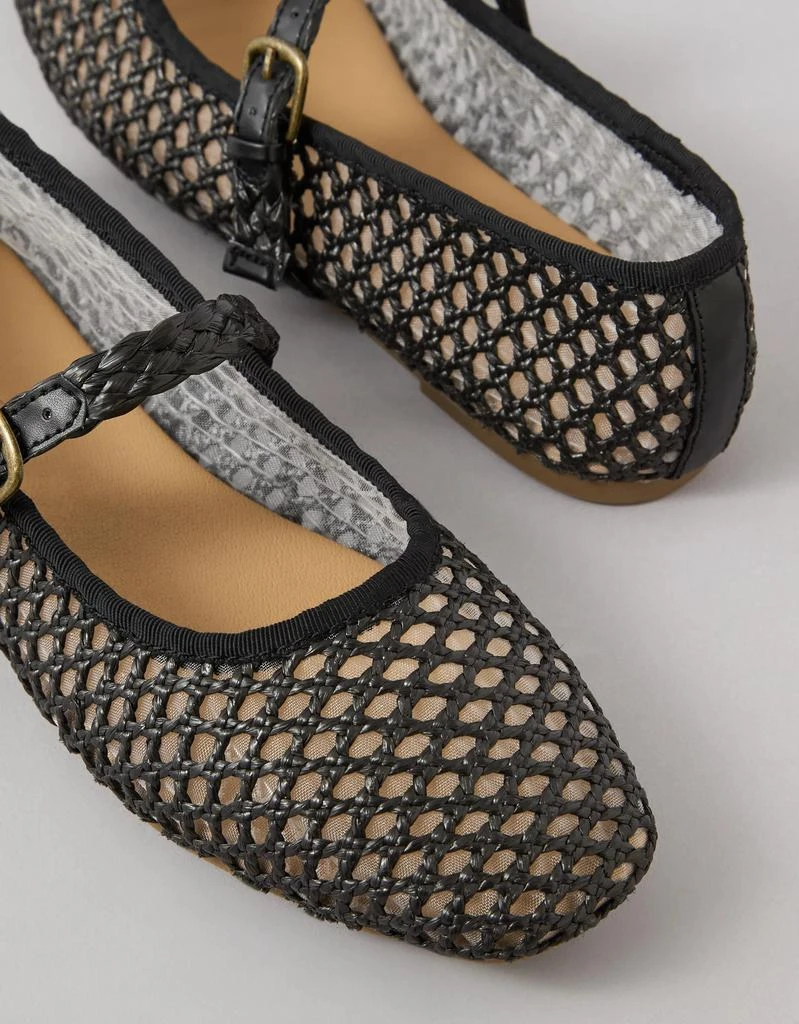 AE AE Raffia Mesh Mary Jane Flats 2