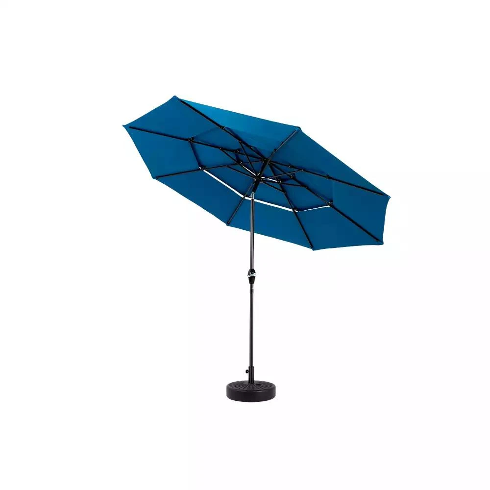 Streamdale Furniture Streamdale 10ft 3-Tier Auto-Tilt Patio Umbrella (Dark Blue) 8