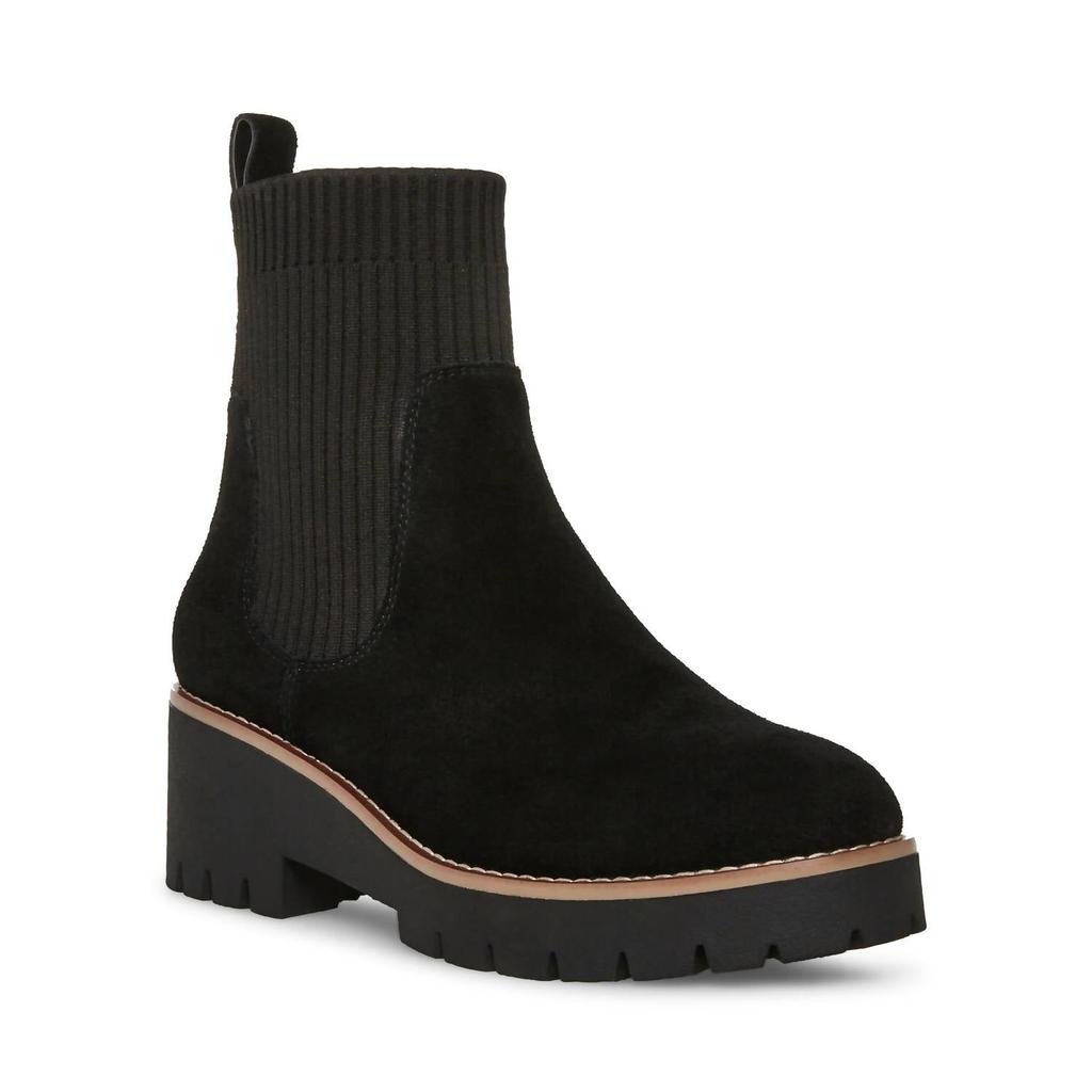 Blondo Women's Waterproof Darren Bootie In Black Suede