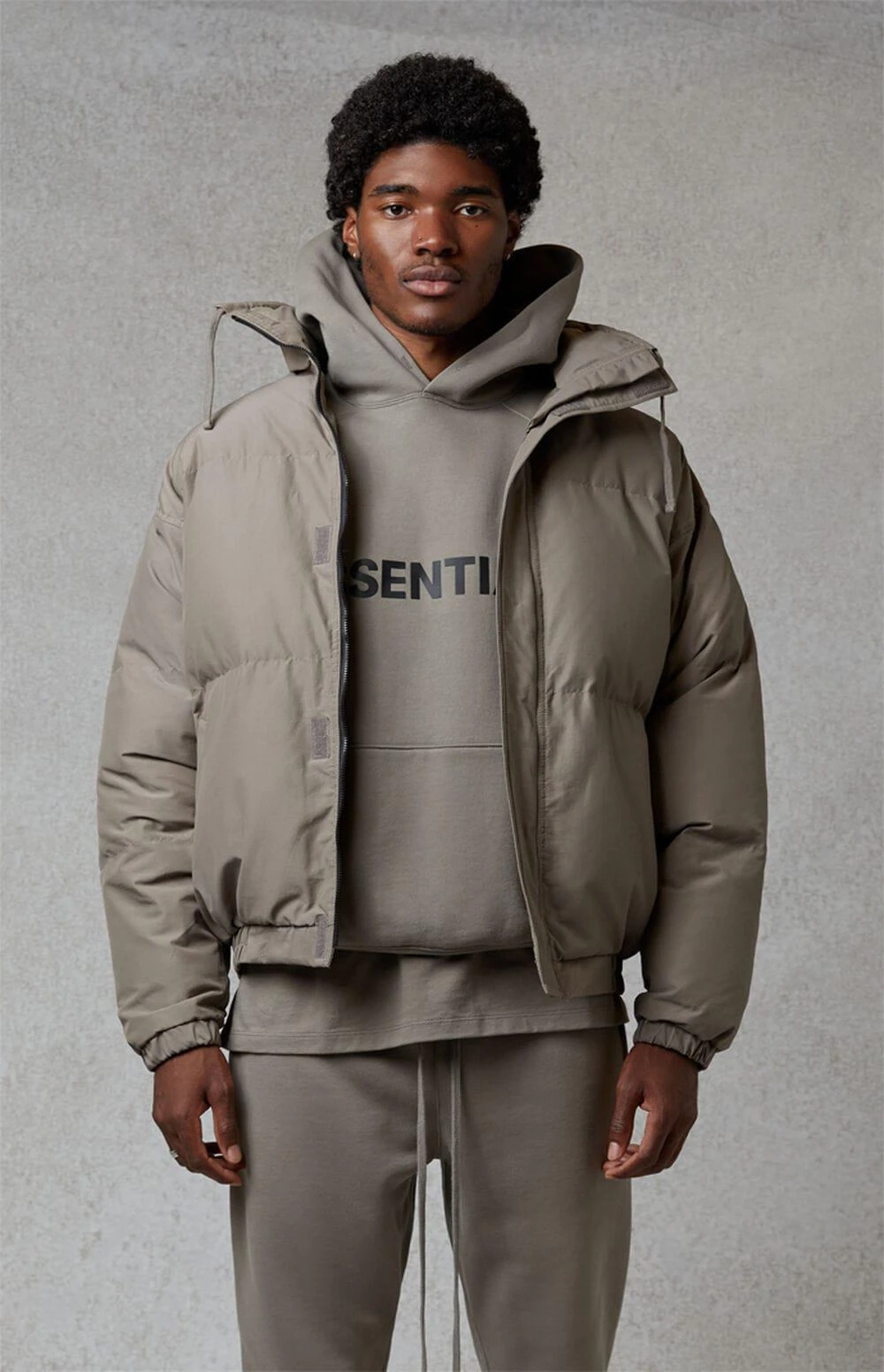 Essentials Cement Puffer Jacket 2