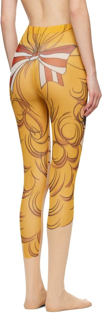 pushBUTTON Yellow Crying Girl Mesh Leggings 3