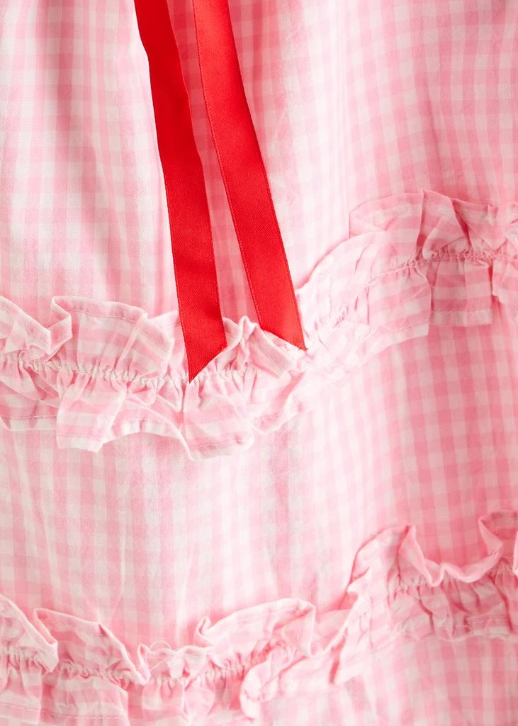 DAMSON MADDER Olivia gingham cotton midi skirt  5