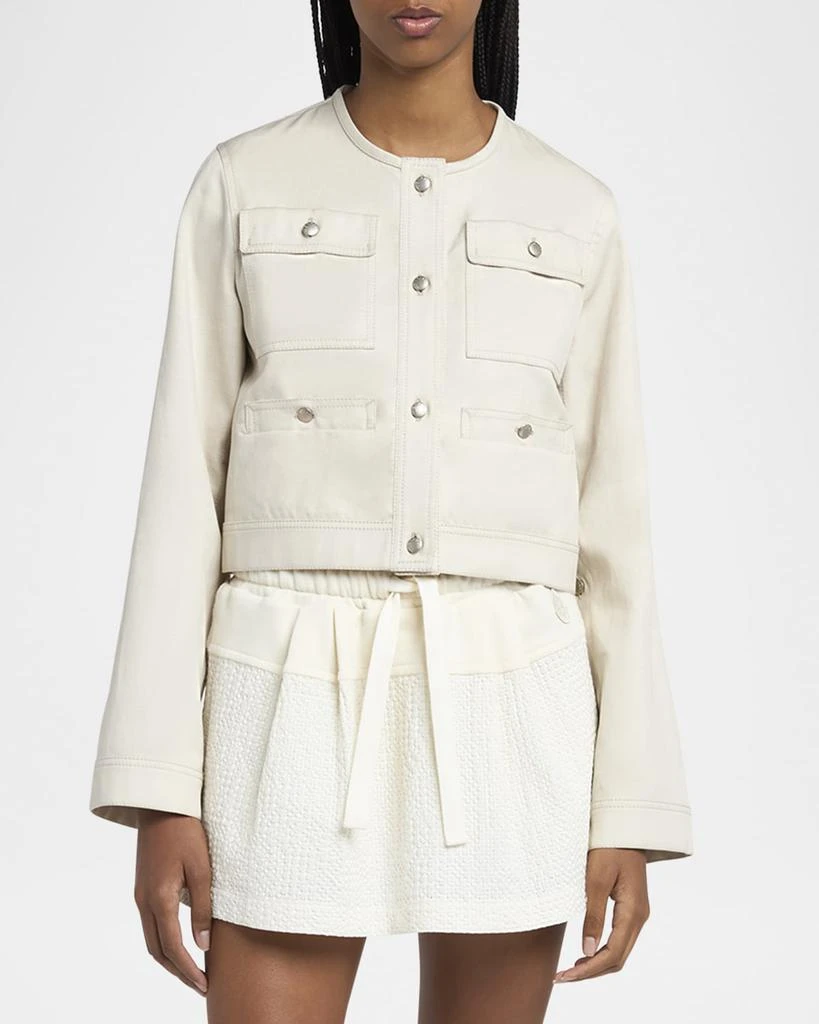 Moncler Chatel Button-Sleeve Jacket 4