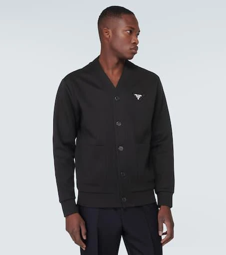 Prada Cotton-blend fleece cardigan 3