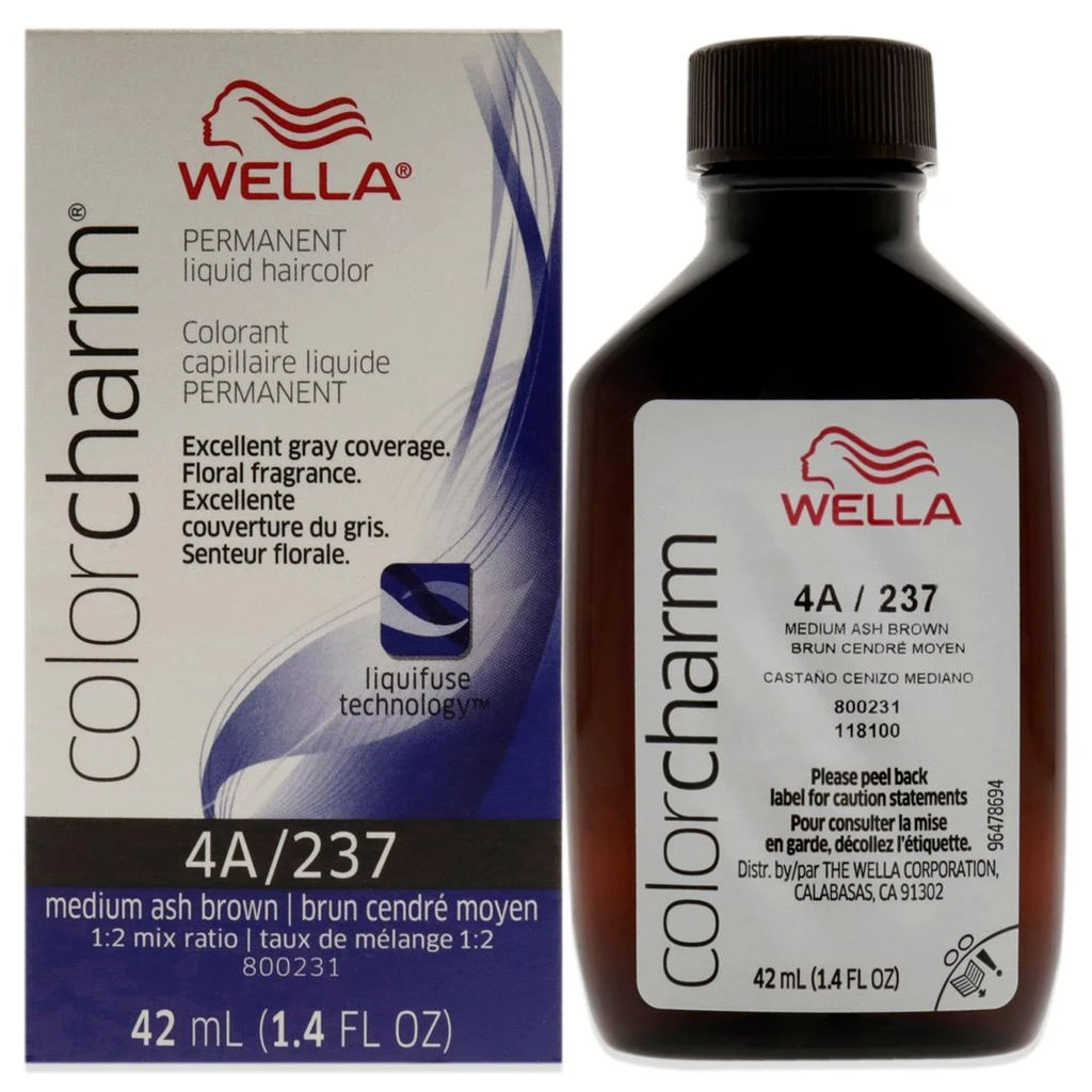 Wella Color Charm Permanent Liquid Hair Color - 237 4A Medium Ash Brown by  for Unisex - 1.42 oz Hair Color 1