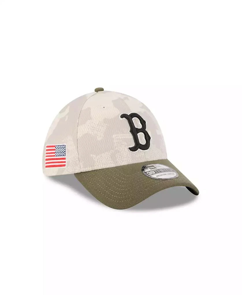 New Era Men's Light Beige/Olive Boston Red Sox 2025 Armed Forces Day 39THIRTY Flex Hat 3