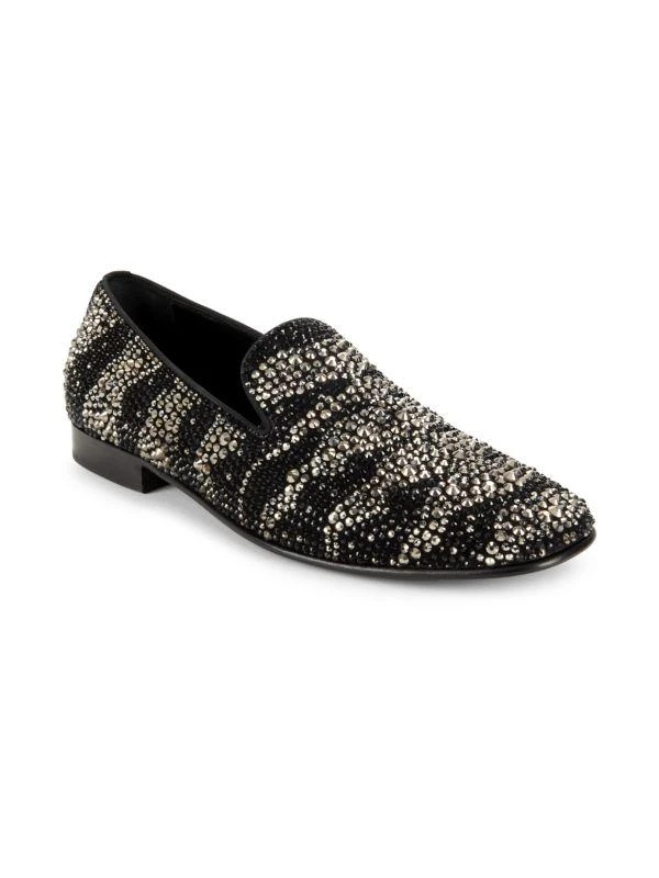 Roberto Cavalli Embellished Leather Smoking Slippers 2