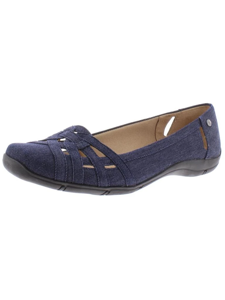 LifeStride Diverse  Womens Faux Leather Square Toe Flats 15