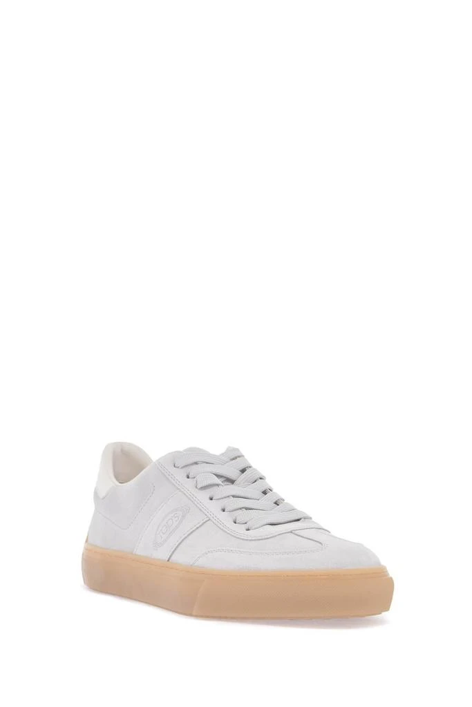 Tod's Light Grey Suede Casual Lace-up Shoes 2