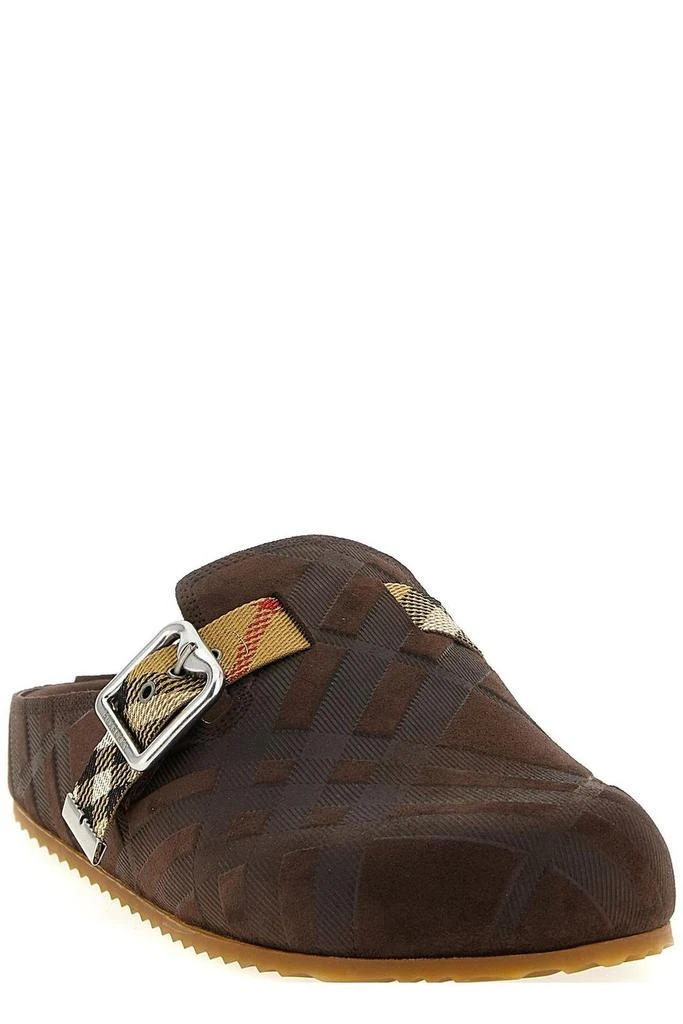 Burberry Burberry Checked Buckle Detailed Sabots 2