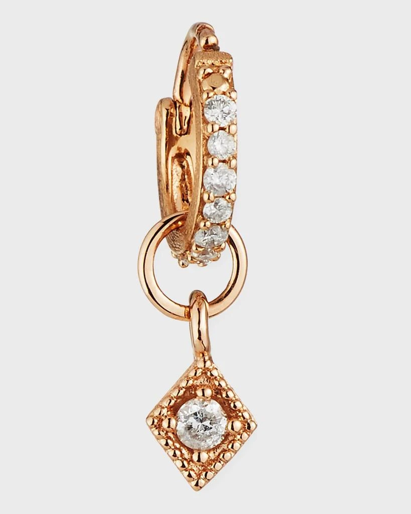 Jude Frances 18K Rose Gold Petite Diamond Kite Earring Charm, Single 3