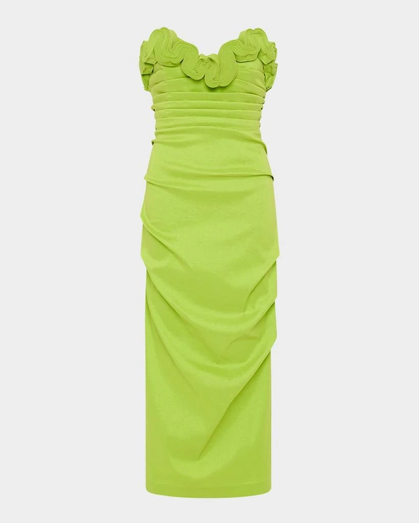 RACHEL GILBERT Ren Sculpted Strapless Midi Dress 1