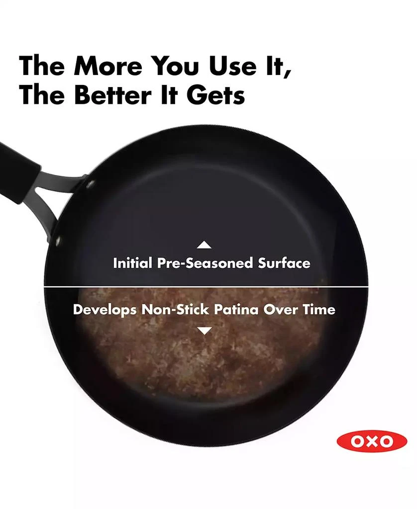 OXO Obsidian Carbon Steel Roaster Pan & Rack 3