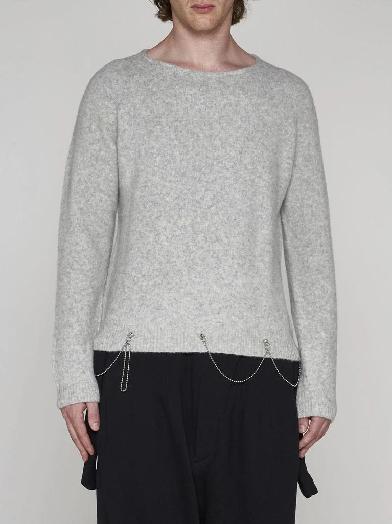 Random Identities Chain-detail Wool-blend Sweater 4