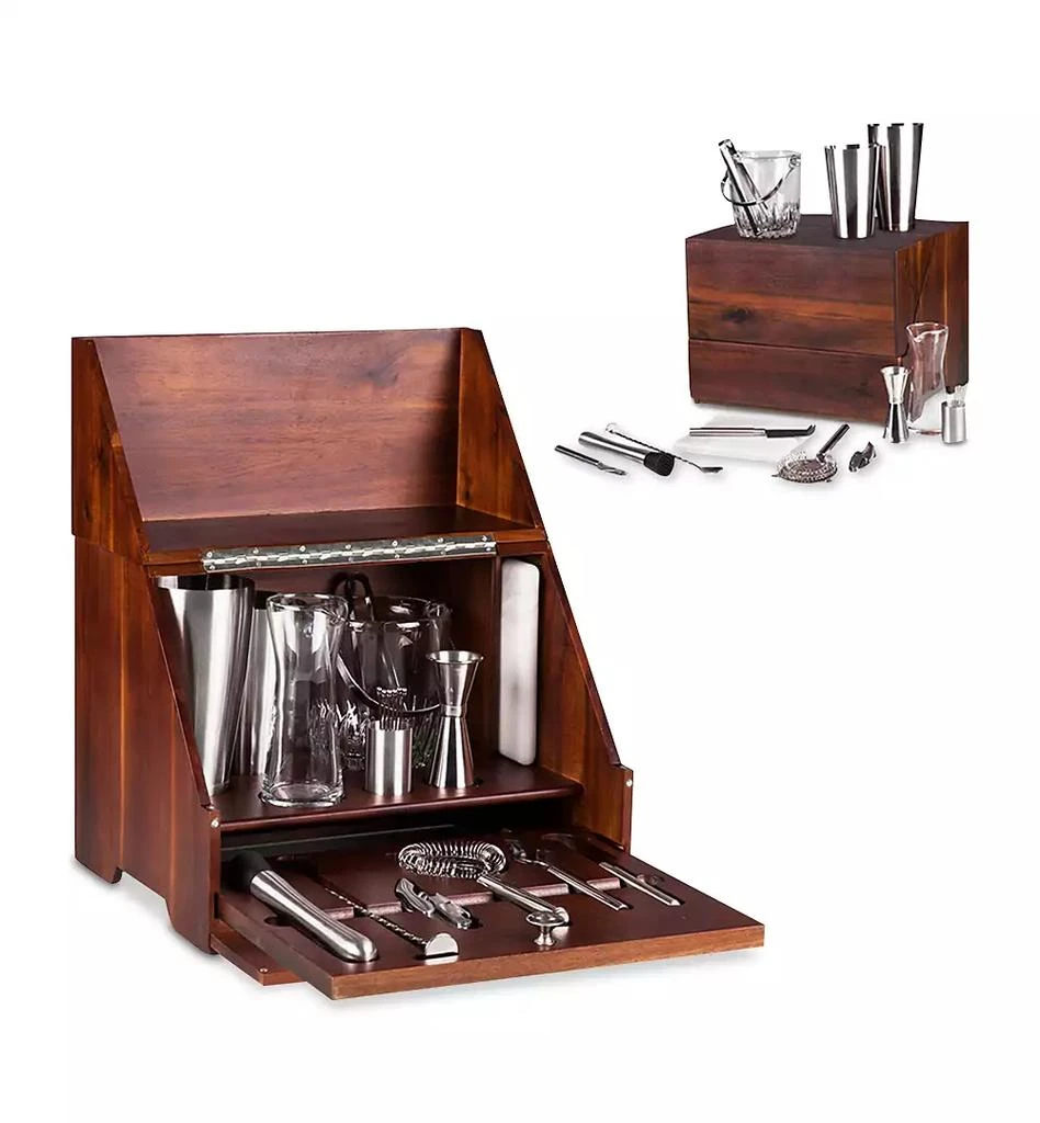 Legacy by Picnic Time Madison Acacia Tabletop Bar 3