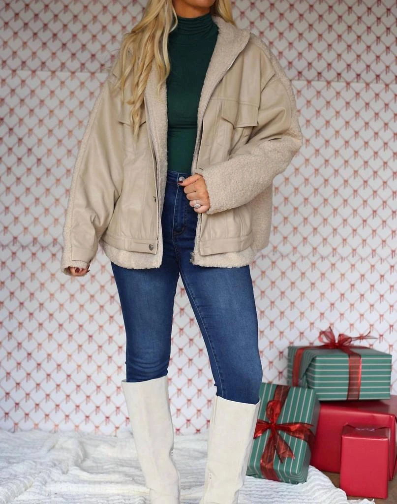 Klesis Klesis - Amy Faux Leather Sherpa Jacket 2