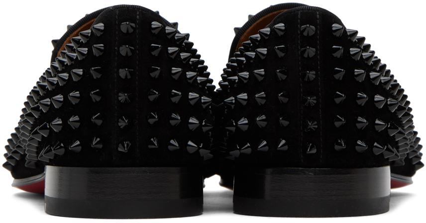 Christian Louboutin Black Dandelion Spikes Loafers