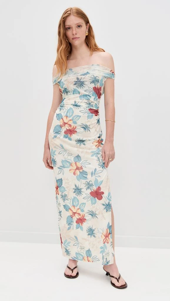 Wayf Marina Ruched Midi Dress 6
