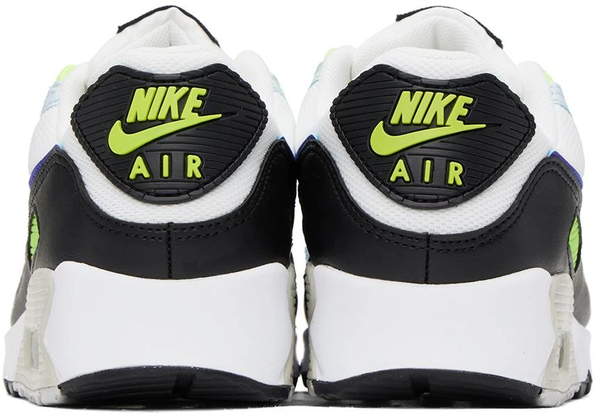 NIKE White & Blue Air Max 90 Sneakers 2