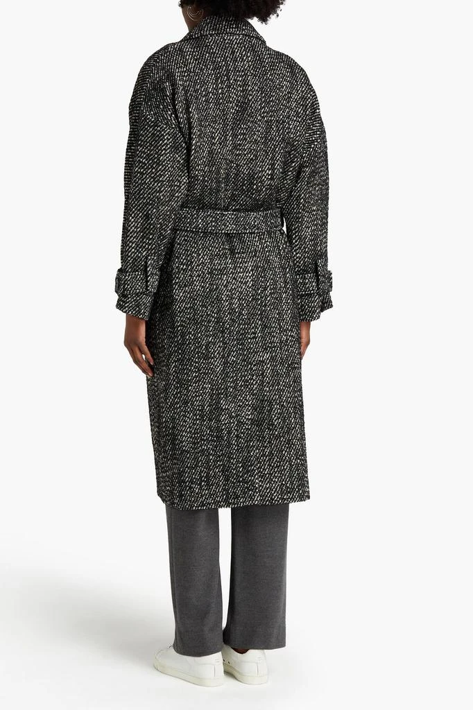 ba&sh Austin belted wool-blend bouclé-tweed coat 3