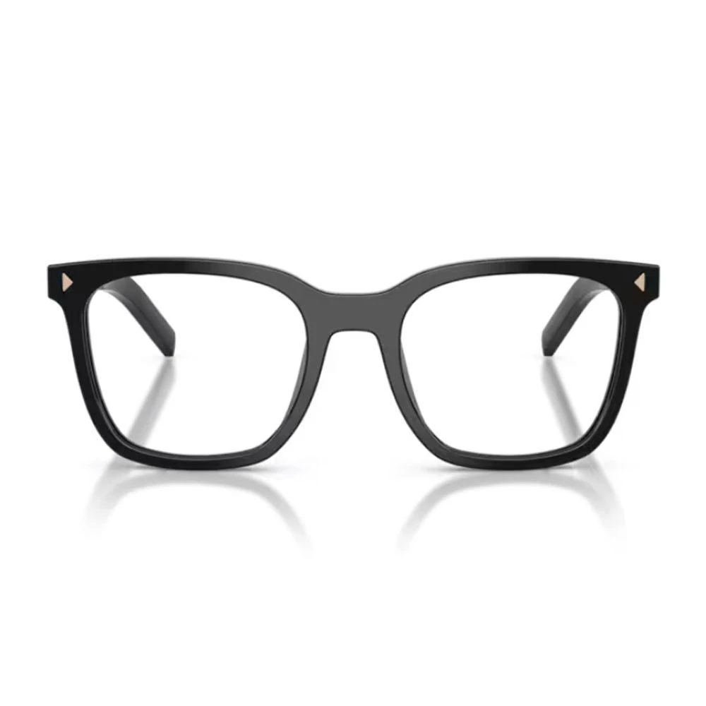 Prada Pr B11V Squared Black Acetate Optical Glasses