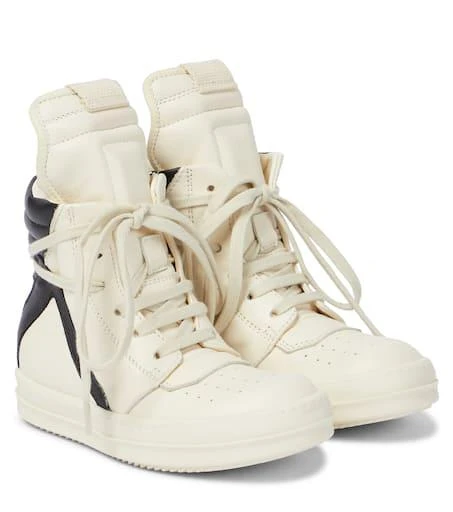 Rick Owens Kids Geobasket leather high-top sneakers 1