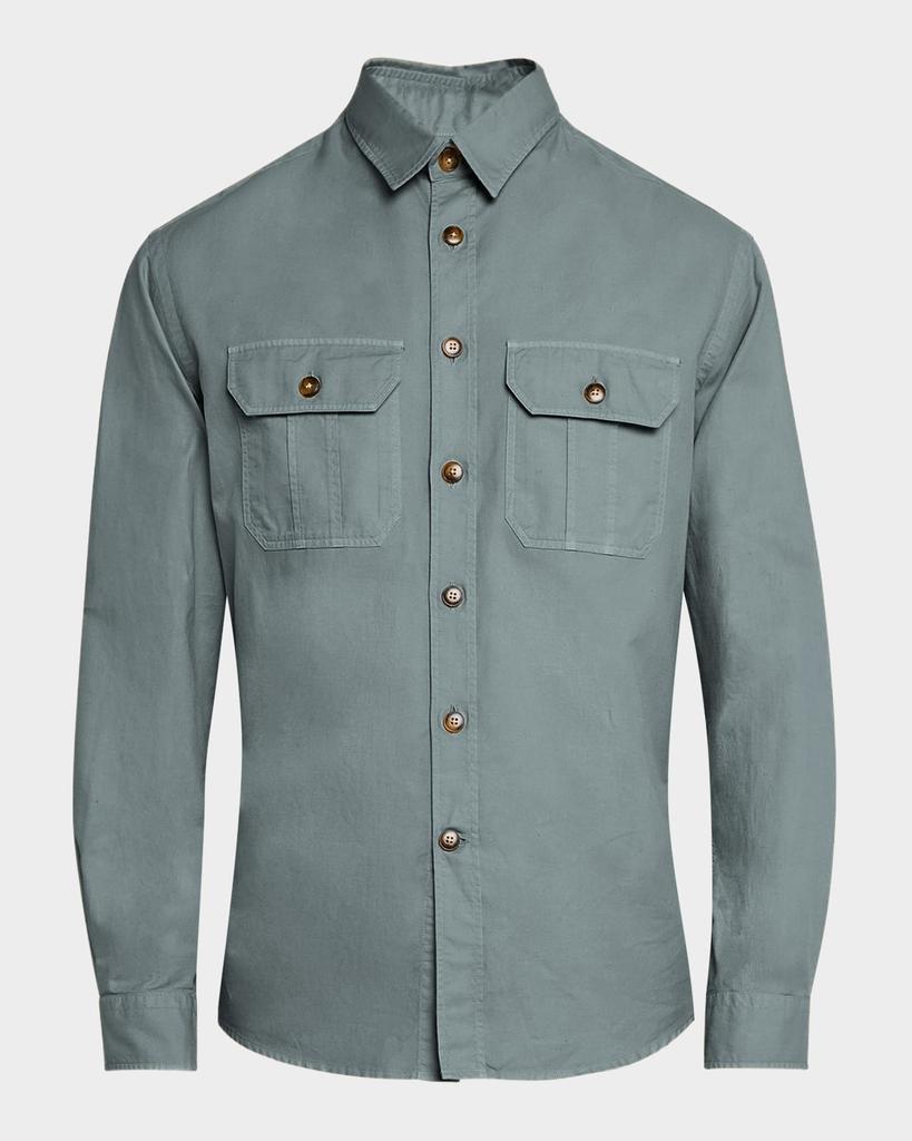 Canali Men's Utility Casual Button-Down Shirt