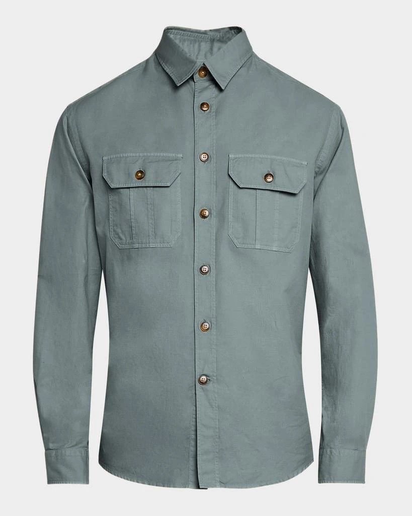 Canali Men's Utility Casual Button-Down Shirt 1