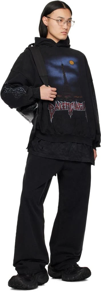 Balenciaga Black Paris Moon Hoodie 4