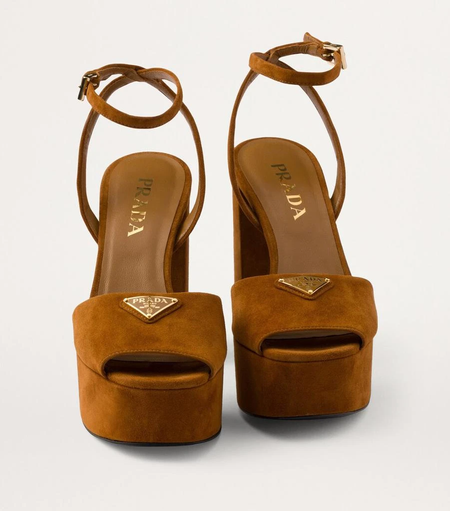 Prada Suede Platform Sandals 115 5