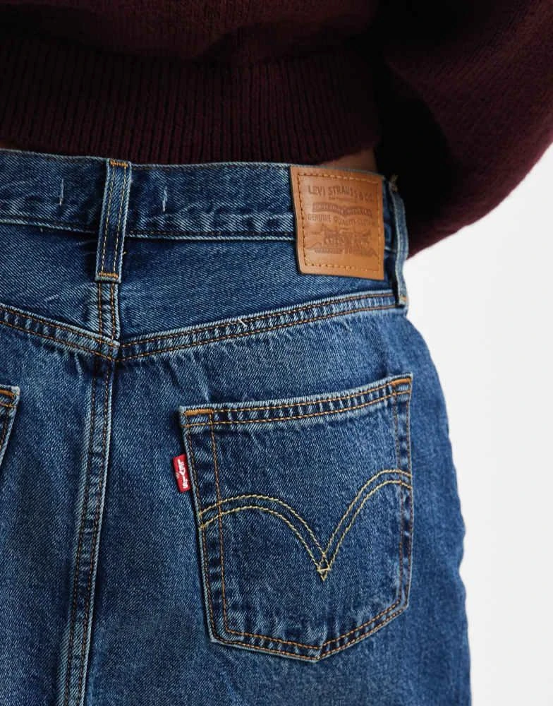 Levi
s Levi
s Icon denim mini skirt in mid blue 5