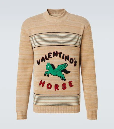 Valentino Logo wool and cotton sweater 1