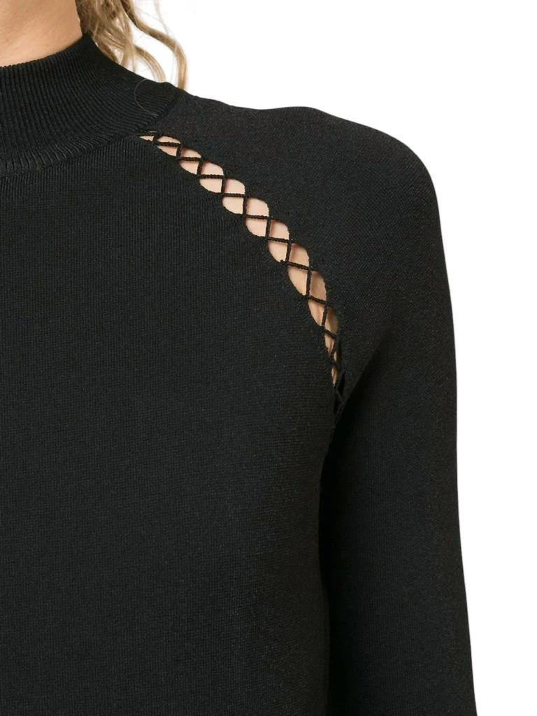 LELA ROSE Lela Rose - Mock Neck Long Sleeve Knit Cocktail Dress 4