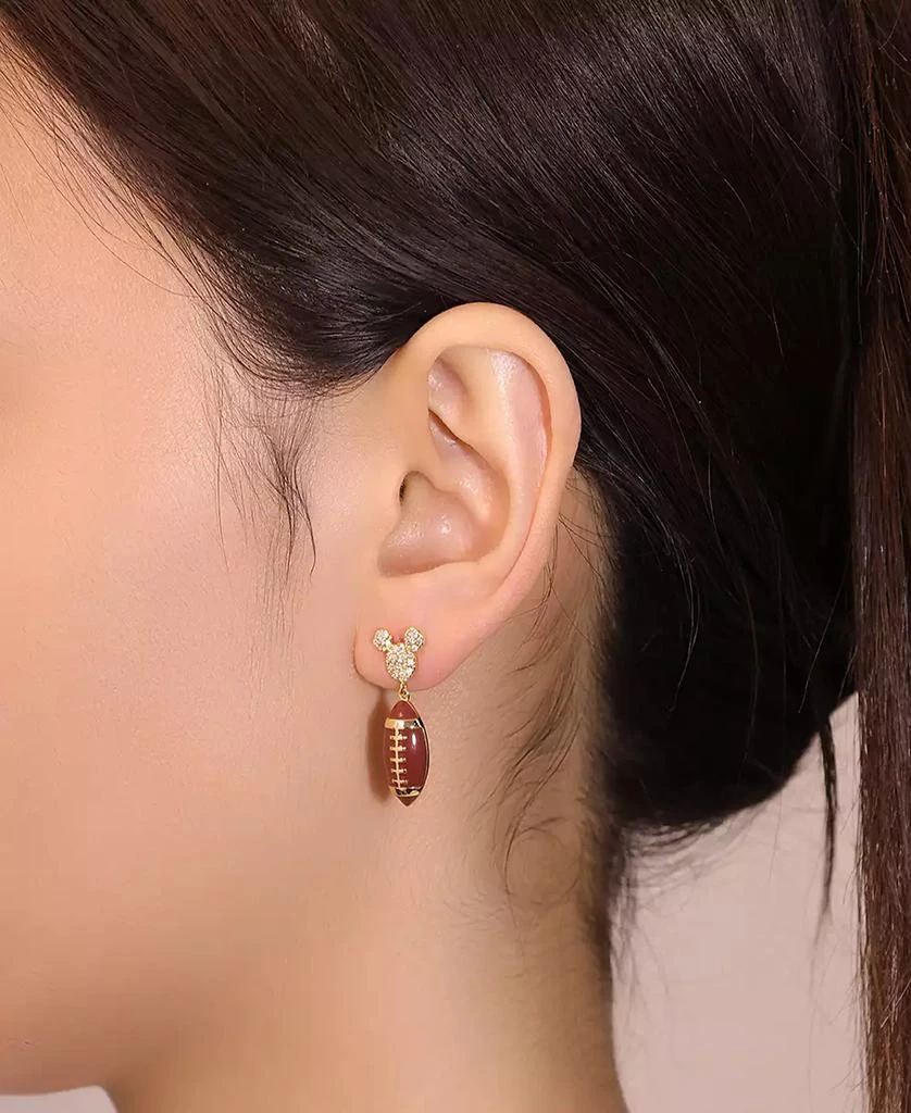 Disney Cubic Zirconia Mickey Mouse Football Earring Set 3