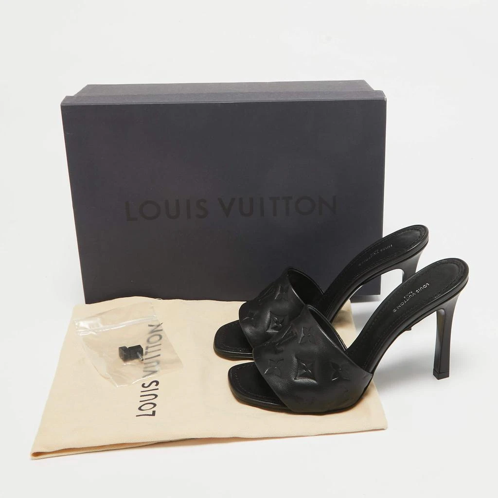 Louis Vuitton Louis Vuitton Black Leather Revival Slide Sandals Size 37 9