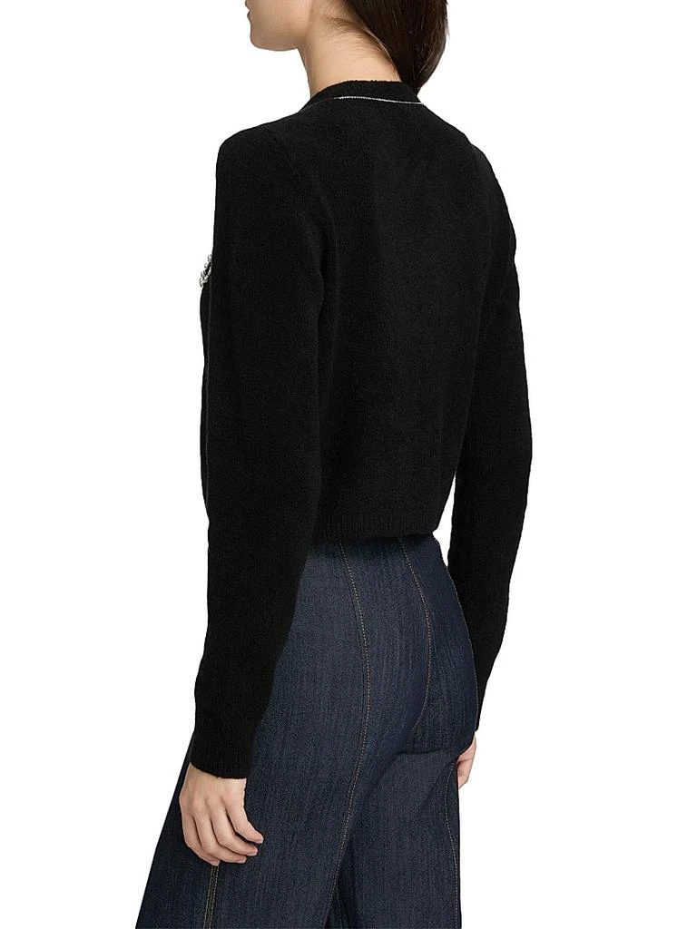 Cinq à Sept Allura Crystal Brooch-Embellished Bouclé Cardigan 5