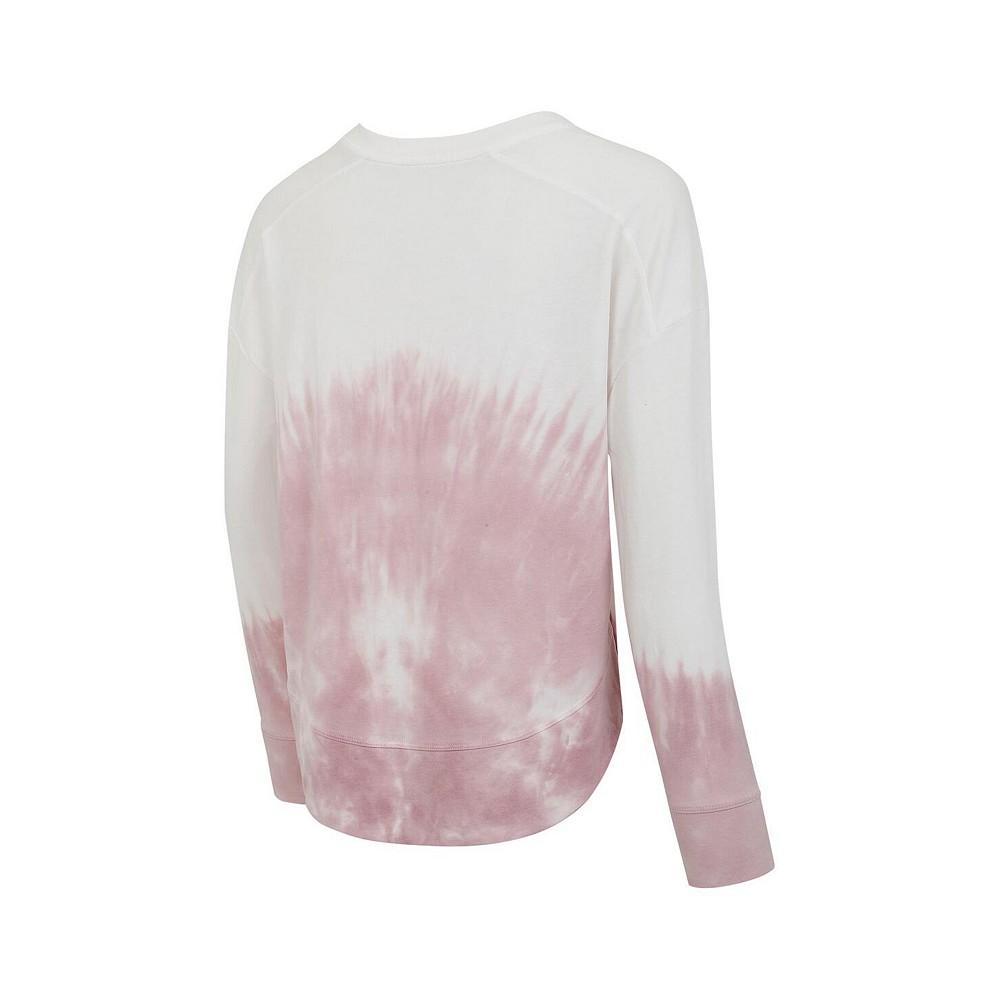 Concepts Sport Women's Pink/White Carolina Hurricanes Orchard Tie-Dye Long Sleeve T-Shirt