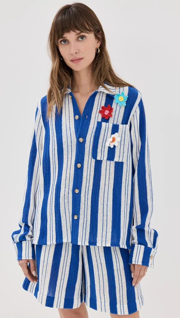 MIRA MIKATI Crochet Flower Long Sleeved Shirt 6