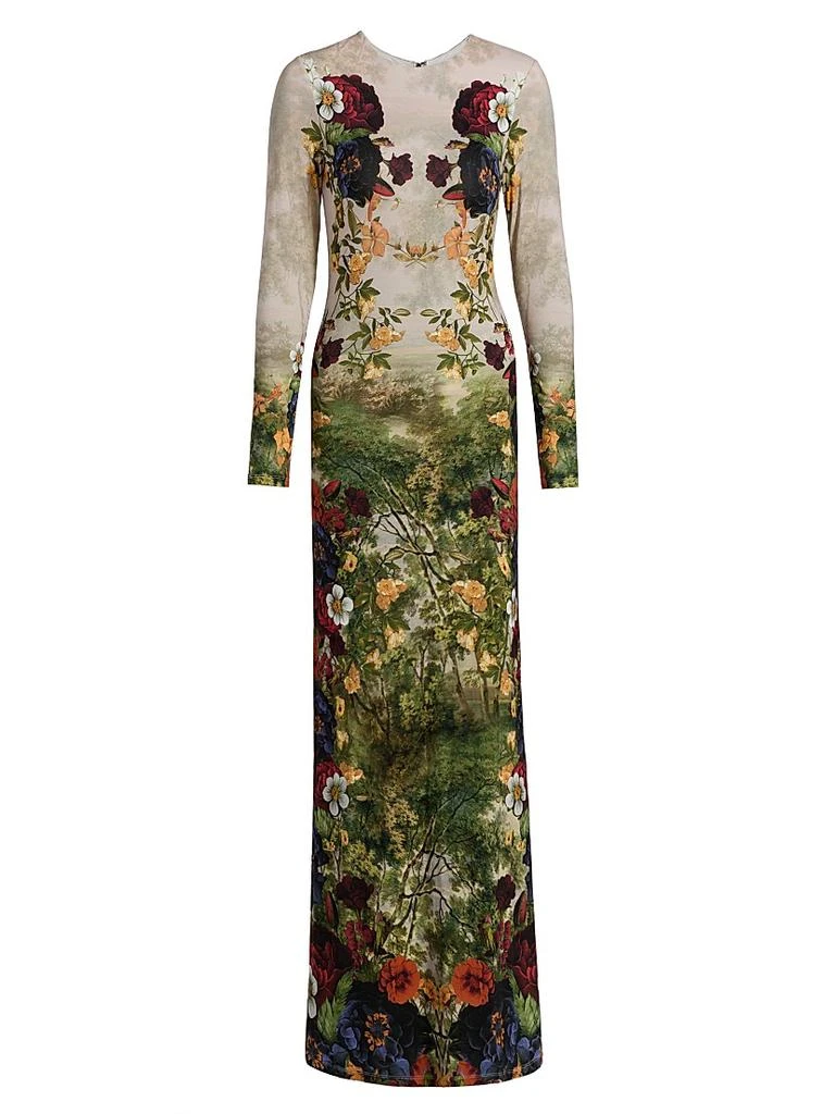 Alice + Olivia Delora Long-Sleeve Maxi Dress
