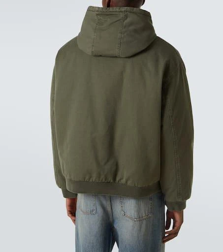 Miu Miu Logo cotton gabardine zip-up hoodie 4