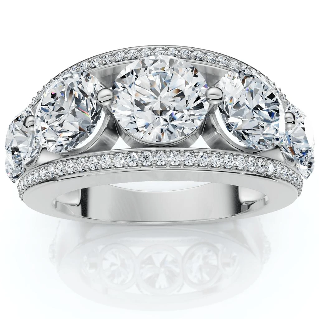 Pompeii3 4 Ct Diamond Wedding Ring in 10k White or Yellow Gold Lab Grown