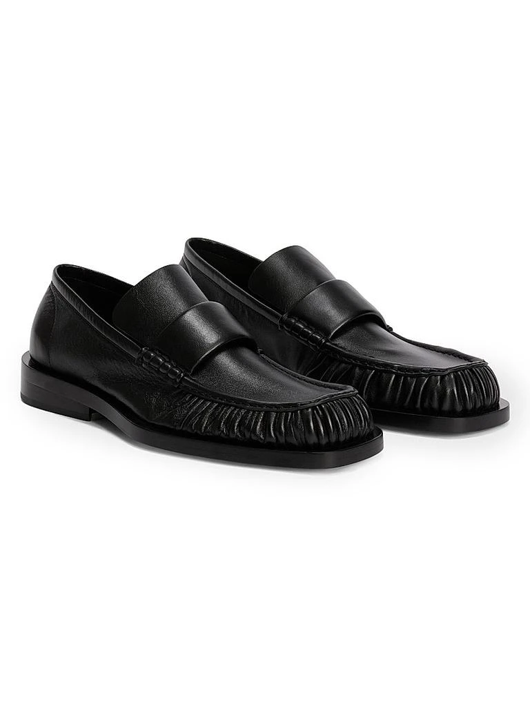 Jil Sander Square Toe Leather Loafers 2