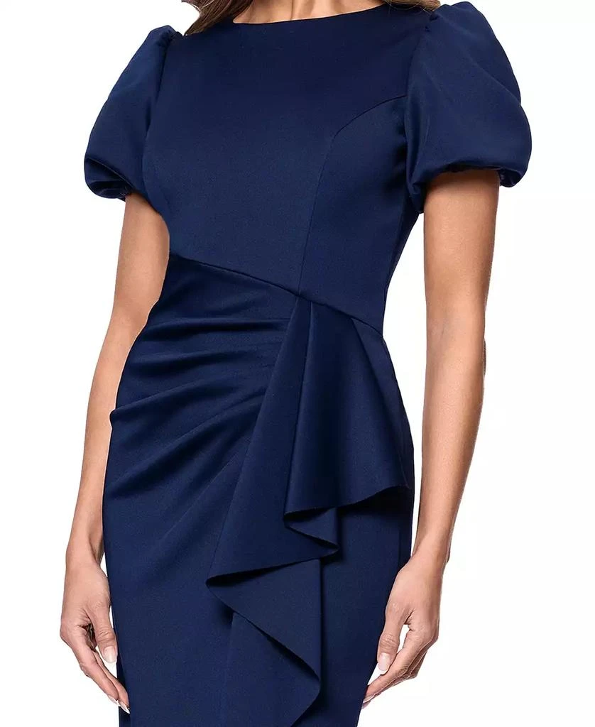XSCAPE Women's Draped Puff-Sleeve Sheath Dress 3