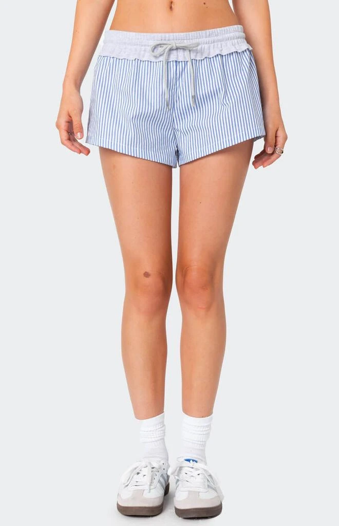 Edikted Riva Striped Contrast Shorts 2