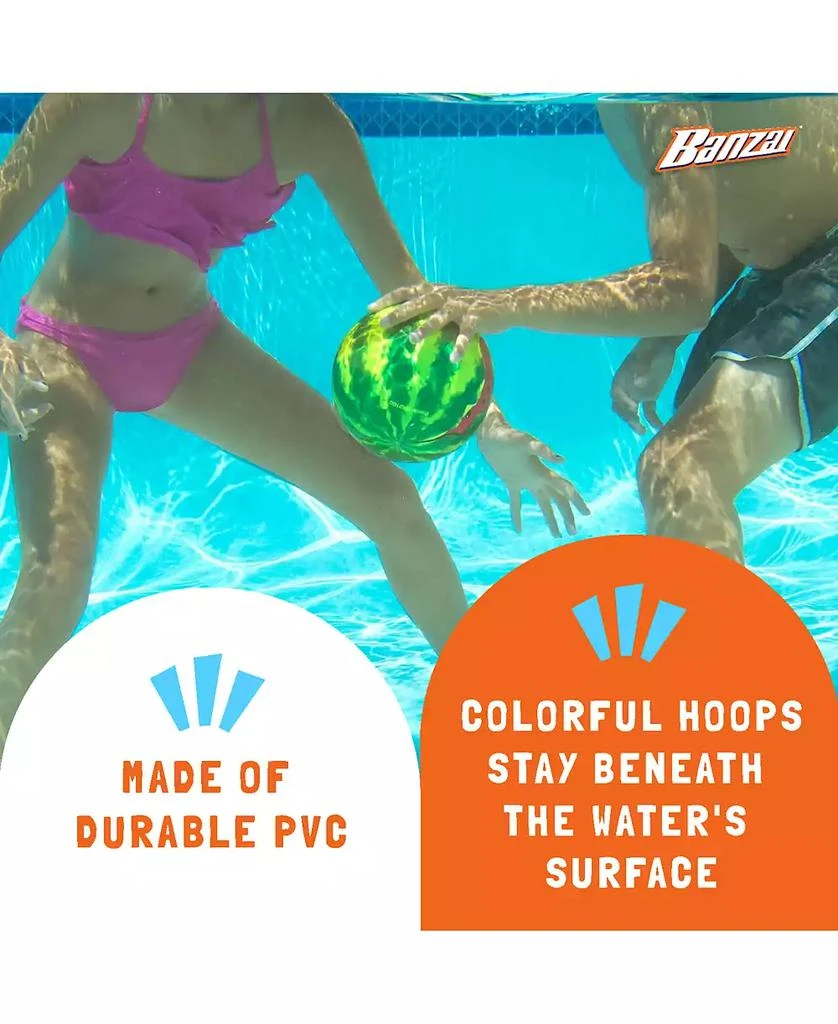 Banzai Melon Madness Pool Challenge Underwater Water-Filled Ball w/ Target Hoop 3