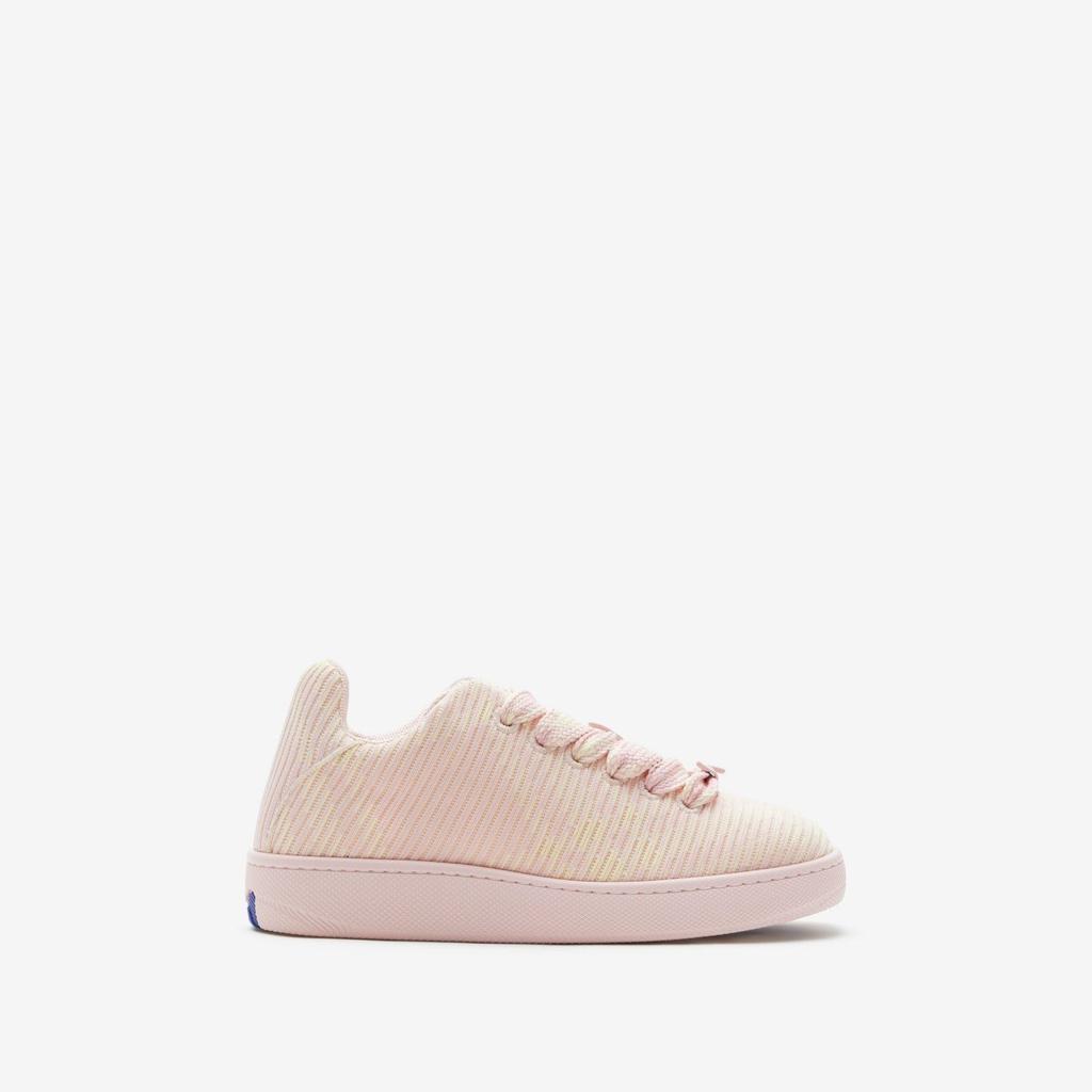 Burberry Pink Check Knit Box Sneakers - Casual Shoes