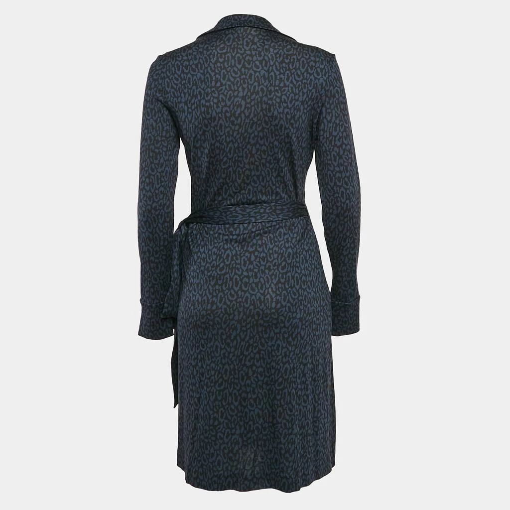 Shop Diane Von Furstenberg Navy Blue Animal Print Silk Jersey Cybil Wrap  Dress M on Sale at BeyondStyle  Get 34% Off Diane Von Furstenberg Navy  Blue Animal Print Silk Jersey Cybil